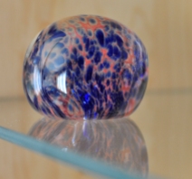 Blue and orange paperweight