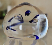 Blue drops paperweight