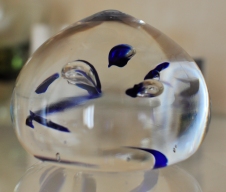 Blue drops paperweight