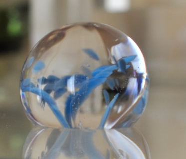 Pale blue paperweight